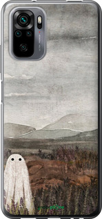 Силіконовий чехол Самотій привид на фоні гір для Xiaomi Redmi Note 10 - 6486u-2277 изображение 