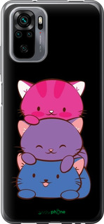 Силиконовый чехол Милые кошки для Xiaomi Redmi Note 10 - 6518u-2277 изображение 