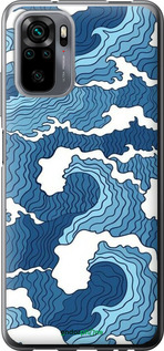 Силіконовий чехол Абстрактний малюнок морських хвиль для Xiaomi Redmi Note 10 - 6538u-2277 изображение 