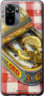 Силиконовый чехол Vintage Sardine Tin Phone для Xiaomi Redmi Note 10S - 6772u-2577 изображение 