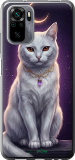 Силіконовий чехол Mystic White Cat Gothic Dark Purple Gold для Xiaomi Redmi Note 10S - 6805u-2577 изображение 