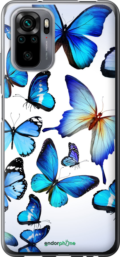 Силіконовий чехол Метелики для Xiaomi Redmi Note 10 - 6023u-2277 изображение 