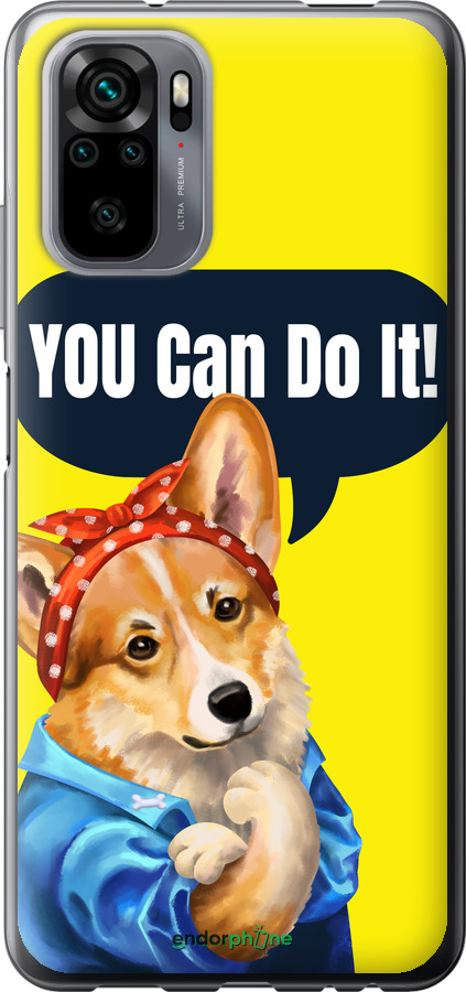 Силіконовий чехол чехол с корги You Can Do It для Xiaomi Redmi Note 10 - 6184u-2277 изображение 