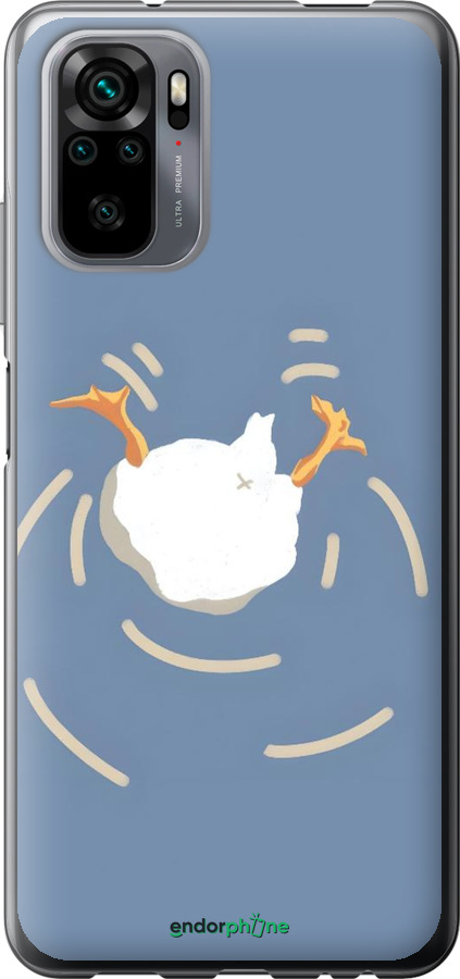 Силиконовый чехол Гусь ныряет для Xiaomi Redmi Note 10 - 6275u-2277 изображение 