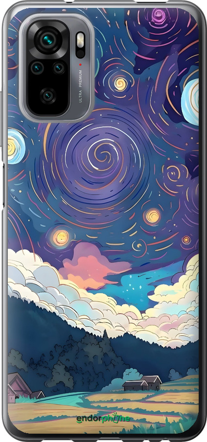 Силиконовый чехол Креативный арт для Xiaomi Redmi Note 10 - 6322u-2277 изображение 
