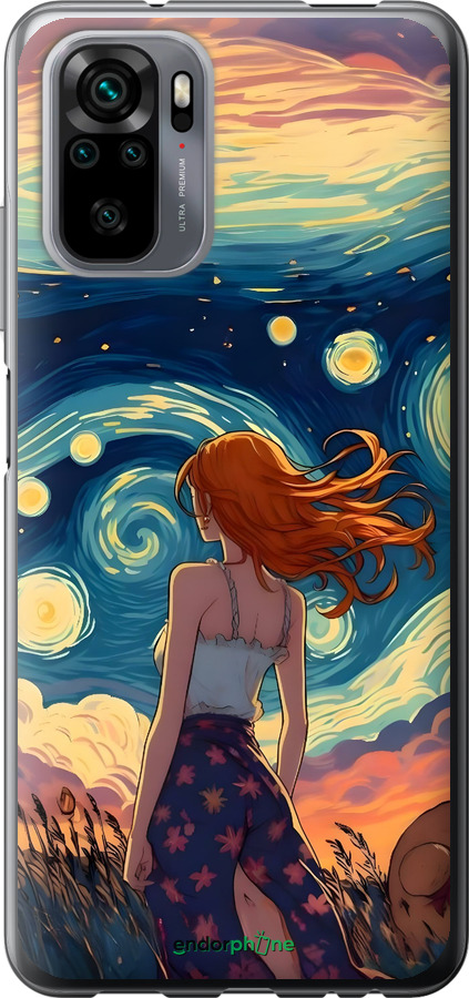 Силиконовый чехол Девушка Арт для Xiaomi Redmi Note 10S - 6325u-2577 изображение 