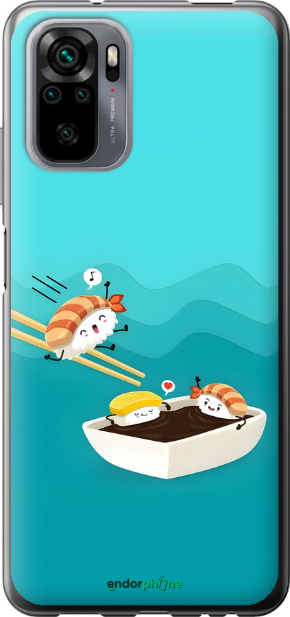 Силіконовий чехол Суші для Xiaomi Redmi Note 10 - 6354u-2277 изображение 