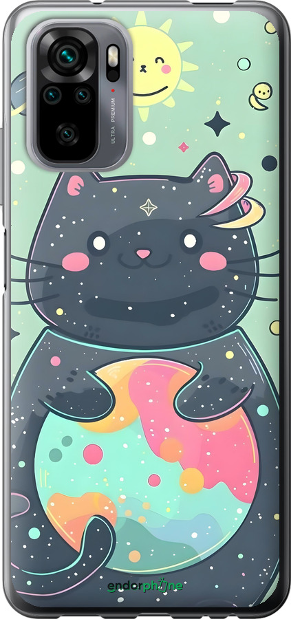 Силіконовий чехол Милый котик для Xiaomi Redmi Note 10 - 6364u-2277 изображение 