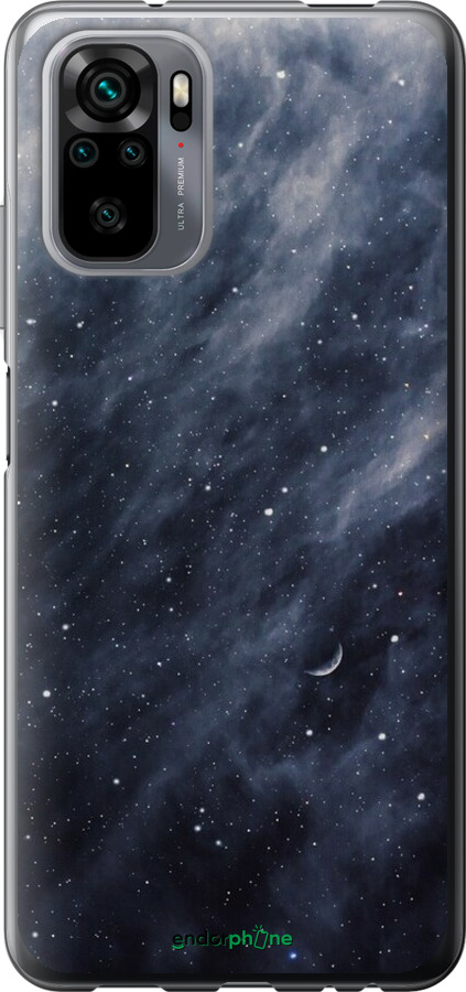 Силиконовый чехол Голубые облака, Голубая луна для Xiaomi Redmi Note 10 - 6398u-2277 изображение 