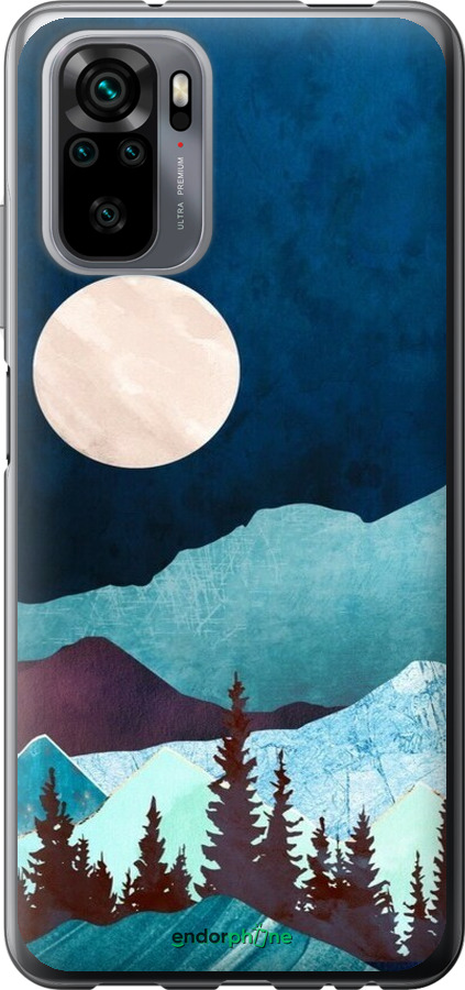 Силіконовий чехол Гірська ідилія нічний краєвид для Xiaomi Redmi Note 10 - 6488u-2277 изображение 