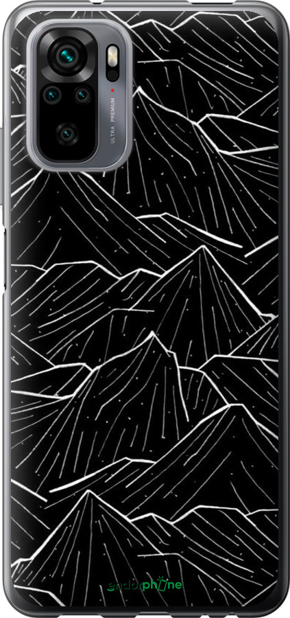 Силіконовий чехол Із зображенням Темних гір для Xiaomi Redmi Note 10 - 6489u-2277 изображение 