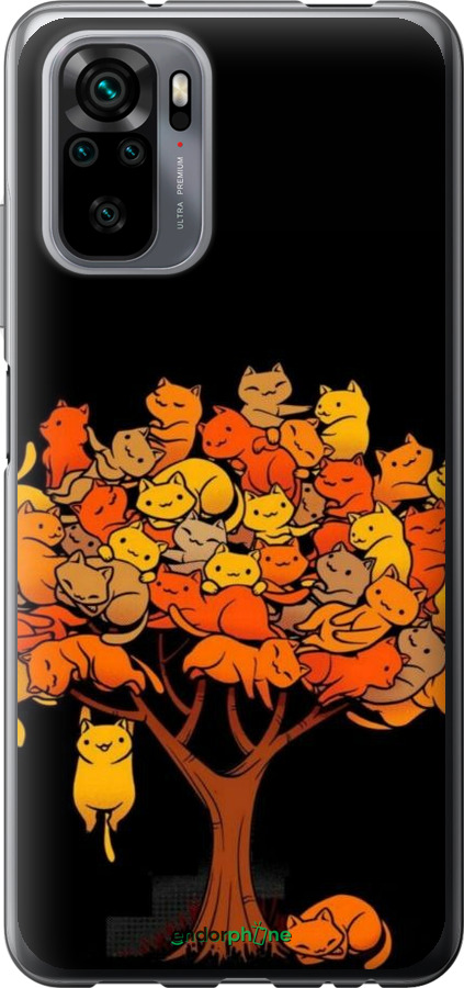 Силіконовий чехол Дерево та котики для Xiaomi Redmi Note 10 - 6516u-2277 изображение 