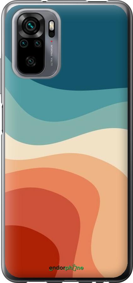 Силиконовый чехол В стиле ретро с волнами для Xiaomi Redmi Note 10 - 6531u-2277 изображение 