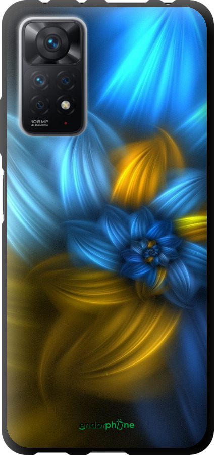 

TPU чорний чохол "Візерунок 46" для Xiaomi Redmi Note 11 Pro, Синій