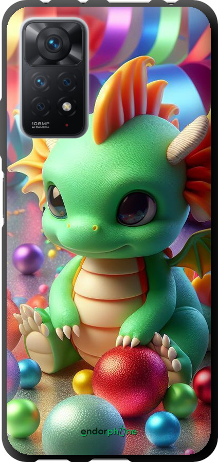 TPU чехол Веселый дракончик для Xiaomi Redmi Note 12 Pro - 5812b-3019 изображение 