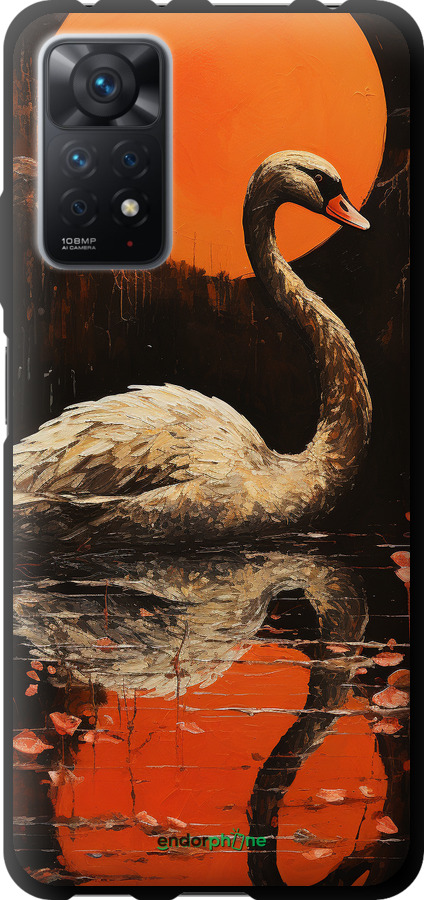 TPU чехол Лебедь для Xiaomi Redmi Note 11 Pro - 5964b-2512 изображение 
