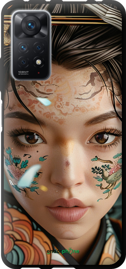 TPU чехол Взгляд души самурая для Xiaomi Redmi Note 11 Pro - 6076b-2512 изображение 