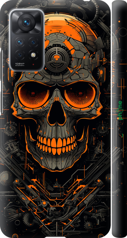 3D пластиковий матовий чехол Череп для Xiaomi Redmi Note 12 Pro - 5952m-3019 изображение 