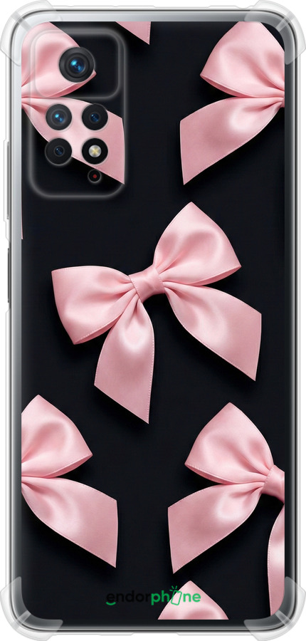 Силикон с усиленными углами чехол Coquette Ribbons Dark Coquette для Xiaomi Redmi Note 11 Pro - 6767sp-2512 изображение 