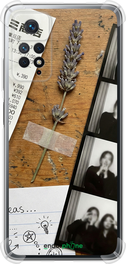 Силіконовий протиударний с посиленими кутами чехол Aesthetic Scrapbook Collage для Xiaomi Redmi Note 11 Pro - 6773sp-2512 изображение 