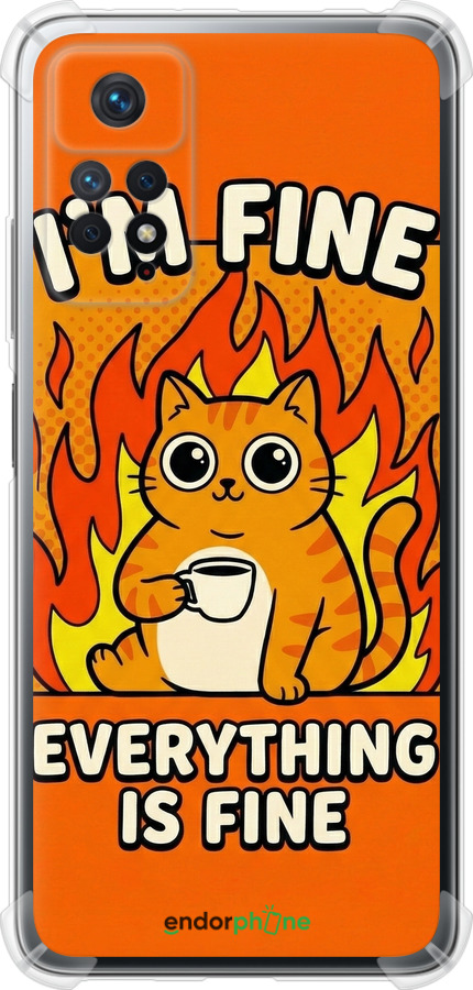 Силіконовий протиударний с посиленими кутами чехол Funny Cat для Xiaomi Redmi Note 11 Pro - 6786sp-2512 изображение 