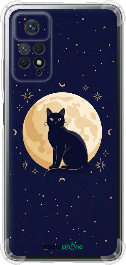 Силикон с усиленными углами чехол Cute Cat Celestial/Witchy для Xiaomi Redmi Note 11 Pro - 6787sp-2512 изображение 