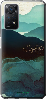 Силиконовый чехол С изображением гор Индиго для Xiaomi Redmi Note 11 Pro - 6484u-2512 изображение 