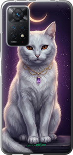 Силиконовый чехол Mystic White Cat Gothic Dark Purple Gold для Xiaomi Redmi Note 12 Pro - 6805u-3019 изображение 