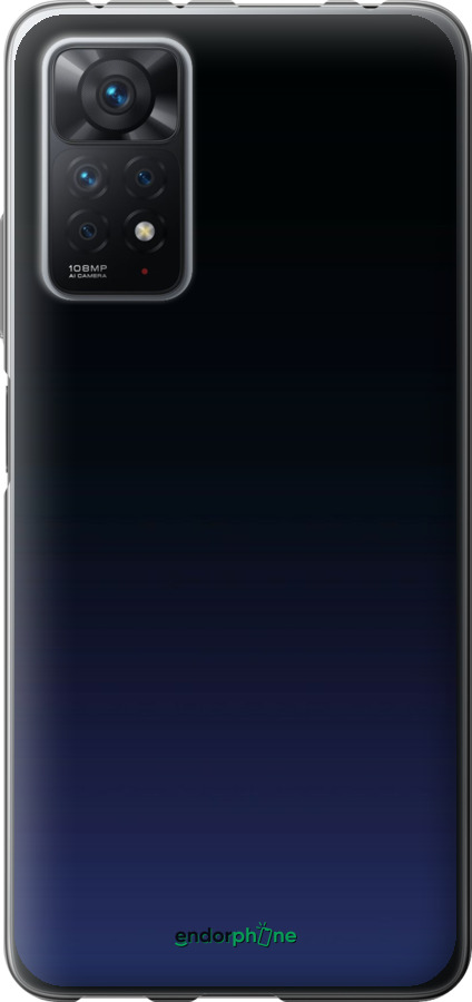 Силіконовий чехол Градієнт у темно-синьому стилі для Xiaomi Redmi Note 11 Pro - 6542u-2512 изображение 