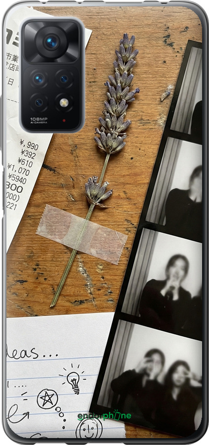 Силиконовый чехол Aesthetic Scrapbook Collage для Xiaomi Redmi Note 11 Pro - 6773u-2512 изображение 