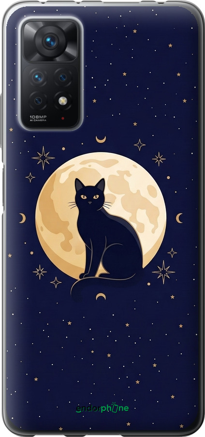 Силиконовый чехол Cute Cat Celestial/Witchy для Xiaomi Redmi Note 11 Pro - 6787u-2512 изображение 