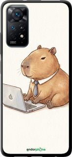 TPU чехол 'Funny Capybara CEO Working' для Xiaomi Redmi Note 11 изображение 2