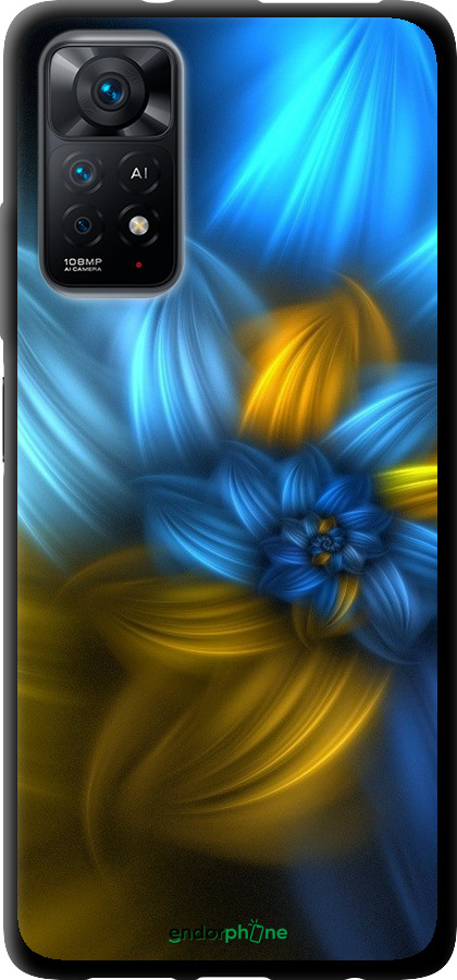 

TPU чорний чохол "Візерунок 46" для Xiaomi Redmi Note 11, Синій