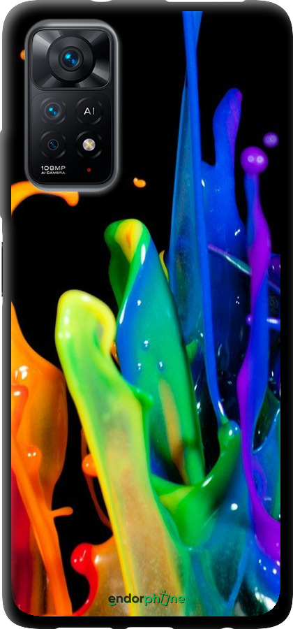 TPU чехол брызги краски для Xiaomi Redmi Note 11S 4G - 3957b-3936 изображение 