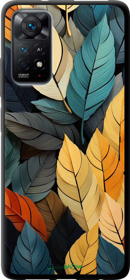 TPU чехол Кольорове листя для Xiaomi Redmi Note 11 - 5644b-2516 изображение 