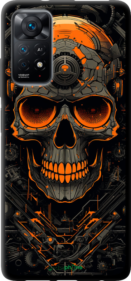 TPU чехол Череп для Xiaomi Redmi Note 11 - 5952b-2516 изображение 