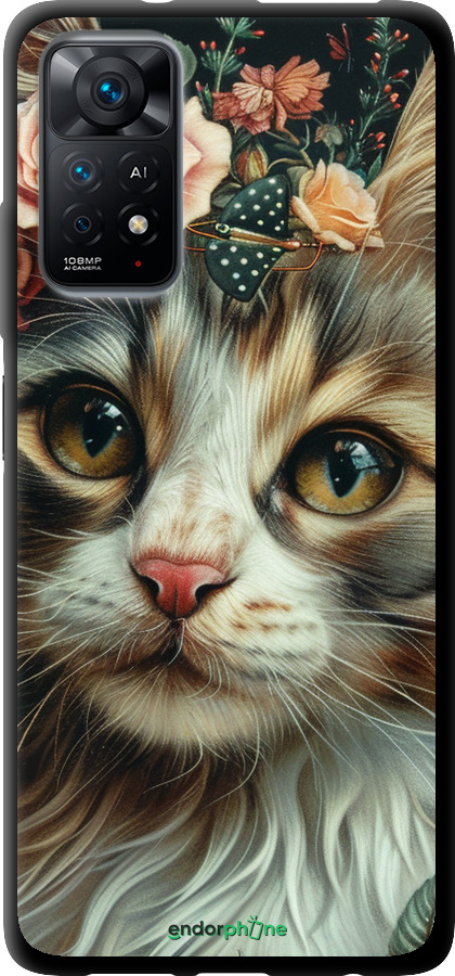 TPU чехол Cats and flowers для Xiaomi Redmi Note 11 - 6069b-2516 изображение 