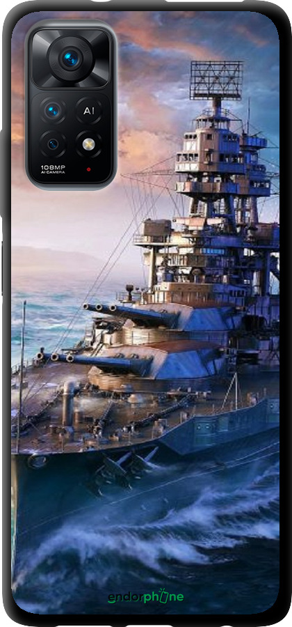 TPU чехол Военный корабль, world of tanks, wargaming для Xiaomi Redmi Note 11 - 6461b-2516 изображение 