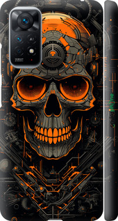 3D пластиковий матовий чехол Череп для Xiaomi Redmi Note 11 - 5952m-2516 изображение 