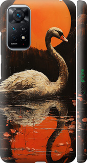 3D пластиковий матовий чехол Лебідь для Xiaomi Redmi Note 11S 4G - 5964m-3936 изображение 