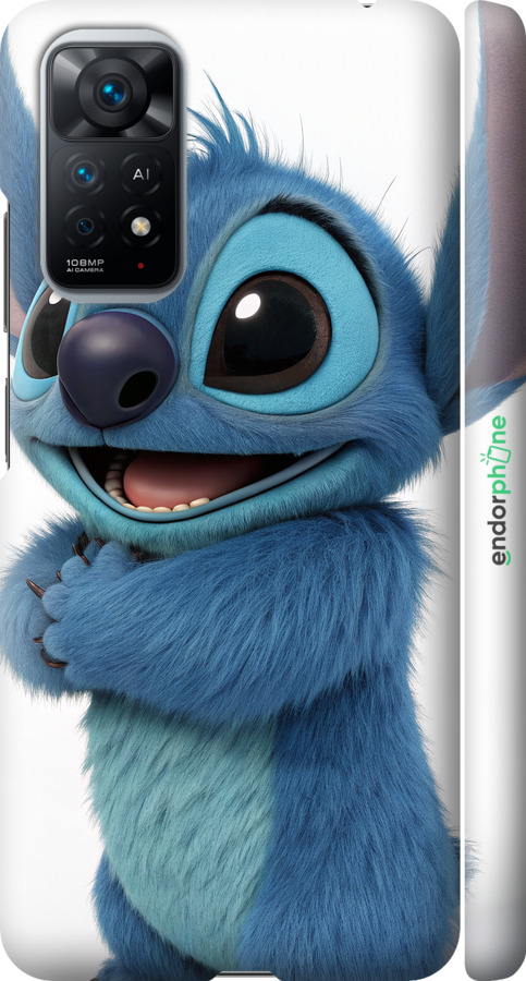 3D пластиковый матовый чехол Стич 1 для Xiaomi Redmi Note 11S 4G - 6686m-3936 изображение 