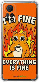 Силикон с усиленными углами чехол Funny Cat для Xiaomi Redmi Note 11 - 6786sp-2516 изображение 