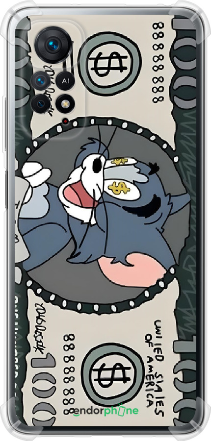 Силикон с усиленными углами чехол Том и джерри для Xiaomi Redmi Note 11 - 6291sp-2516 изображение 