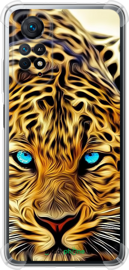 Силикон с усиленными углами чехол Леопард для Xiaomi Redmi Note 11 - 6611sp-2516 изображение 