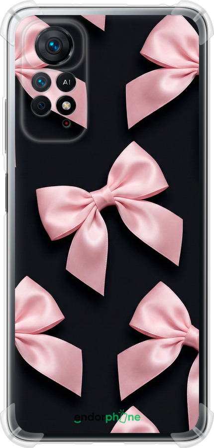 Силіконовий протиударний с посиленими кутами чехол Coquette Ribbons Dark Coquette для Xiaomi Redmi Note 11 - 6767sp-2516 изображение 