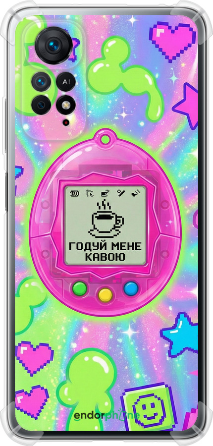 Силикон с усиленными углами чехол Y2K Aesthetic Retro Pet: Годуй мене кавою для Xiaomi Redmi Note 11 - 6784sp-2516 изображение 