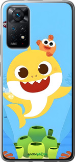 Силіконовий чехол Бейби Шарк для Xiaomi Redmi Note 11 - 6303u-2516 изображение 