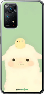 Силиконовый чехол Барашек и ципленок для Xiaomi Redmi Note 11 - 6369u-2516 изображение 