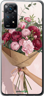 Силиконовый чехол Пионы 1 для Xiaomi Redmi Note 11S 4G - 6705u-3936 изображение 