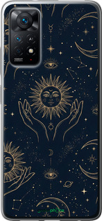 Силіконовий чехол Celestial Harmony: Sun & Moon Gold Mystic Pattern для Xiaomi Redmi Note 11S 4G - 6778u-3936 изображение 